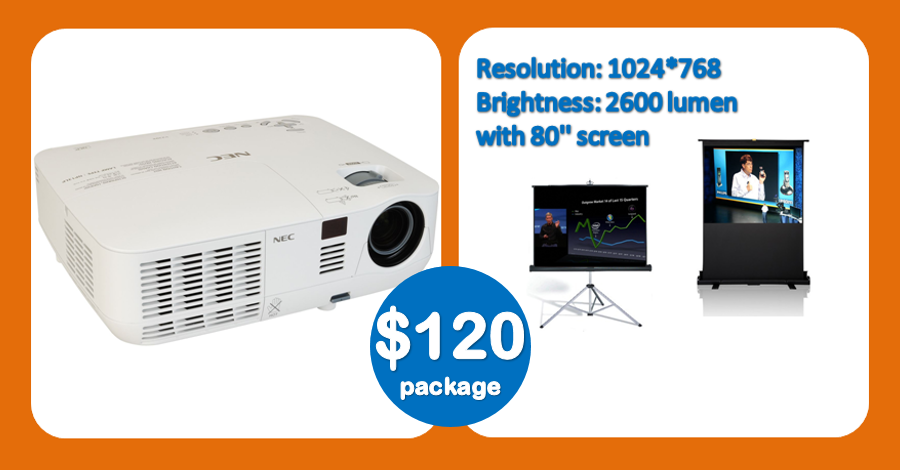 new cheap DLP projector hire Sydney for business presentation 120 deal
