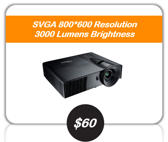 SVGA projector hire Sydney 3000 lumens