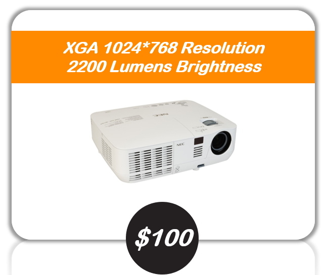 XGA HD projector hire Sydney 2200 lumens