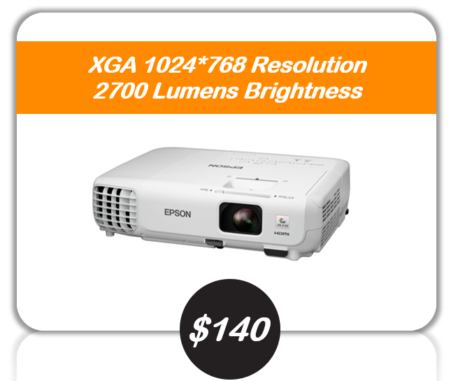 XGA projector hire Sydney 2700 lumens