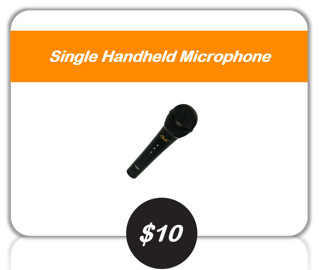 single handheld microphone