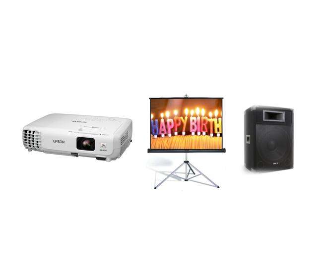 Sydney Projector and screen birthday package Hire